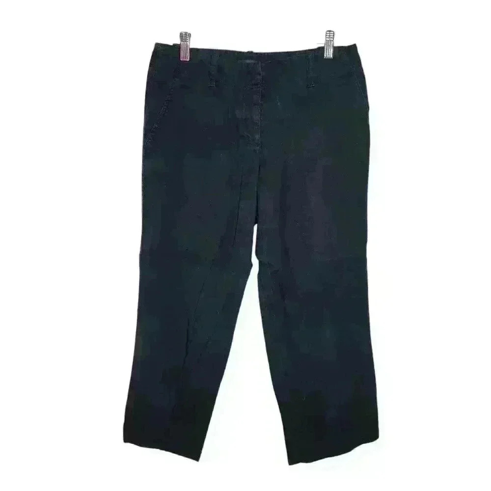 NY & Co Womens Black Denim Cropped Pants Size 4